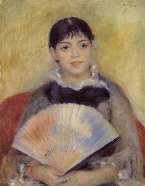 Pierre-Auguste Renoir Girl with a Fan Norge oil painting art